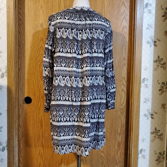 Thakoon Collective long sleeve paisley print mini shift dress rayon size 2 - Picture 7 of 10